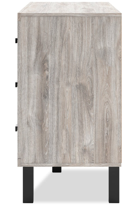 Commode Zen de 62 po (L) x 35,6 po (H) à 6 tiroirs pour la chambre à coucher - grise