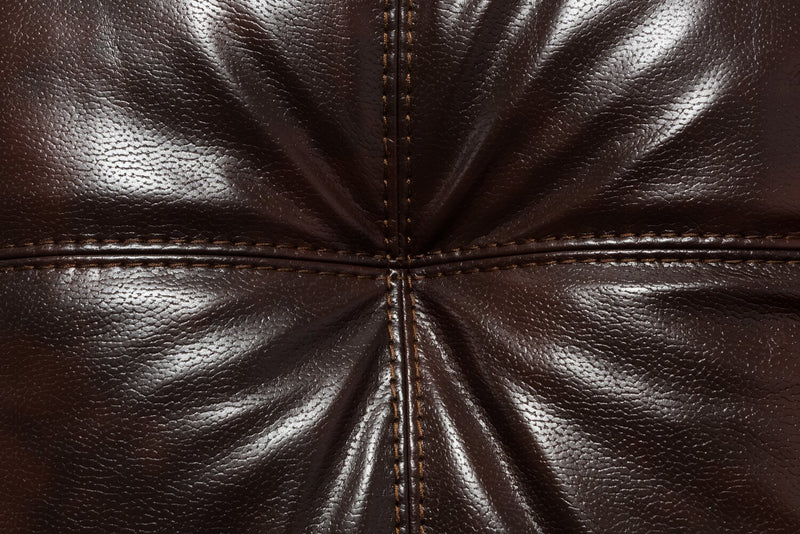 Sofa sectionnel de droite Addison 2 pièces fabriqué au Canada en tissu d’apparence cuir avec coussins de siège amovibles - brun