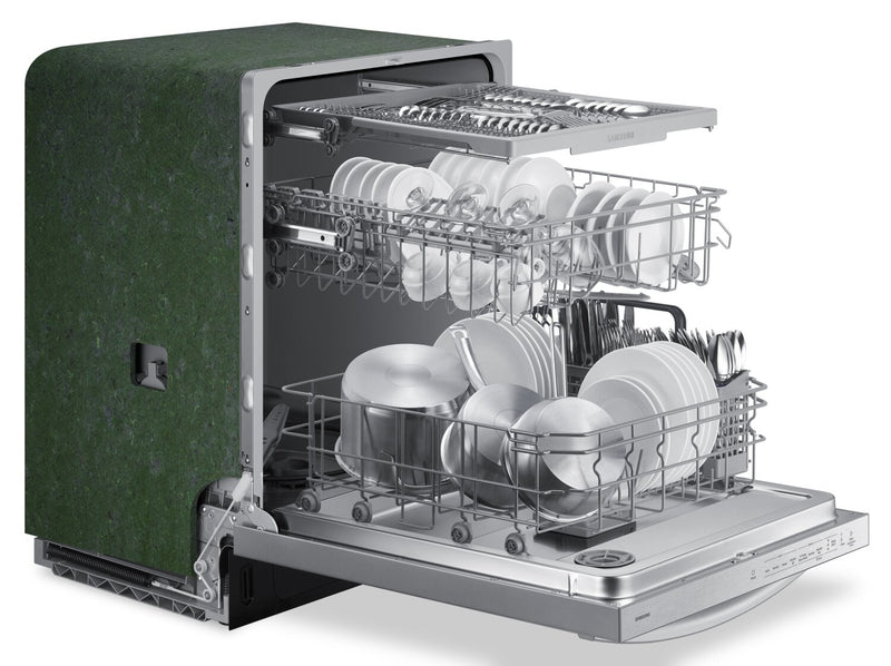 Lave-vaisselle encastré Samsung à 51 dBA de 24 po avec commandes sur le dessus et 3e panier - DW80CG4051SRAA