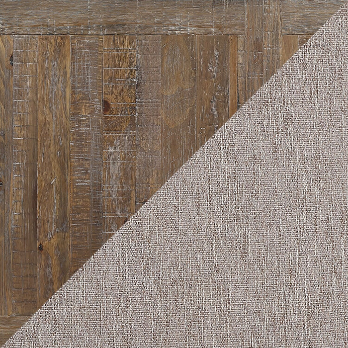 Chaise de salle à manger Cedar en tissu de polyester et en pin - beige