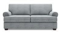  Sofa Roll de Sofa Lab de 76 po de format condo fabriqué au Canada en tissu d’apparence lin - gris Luna Pewter 