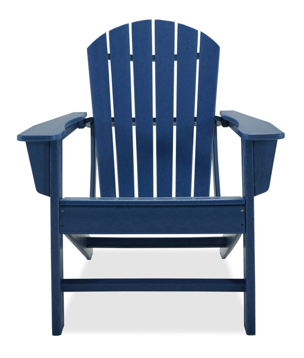 Chaise Adirondack Bask pour la terrasse à l’extérieur - plastique à haute densité, résistante aux rayons UV et aux intempéries - bleue