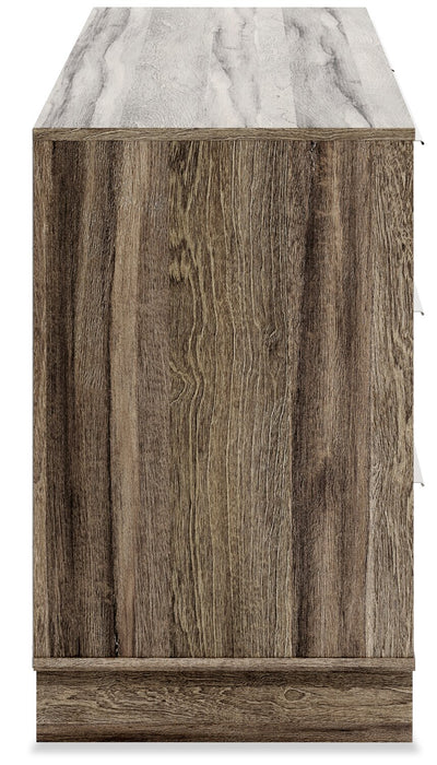 Commode Arik de 59 po (L) x 30,8 po (H) à 6 tiroirs pour la chambre à coucher - brune