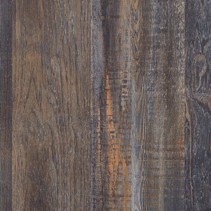 Ensemble de chambre à coucher Abby 6 pièces avec lit de rangement, commode, miroir, table de nuit, lumière DEL et port USB, brun - format grand lit