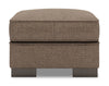 Pouf personnalisable Track de Sofa Lab de 24 po fabriqué au Canada en tissu d’apparence lin - brun Luna Praline