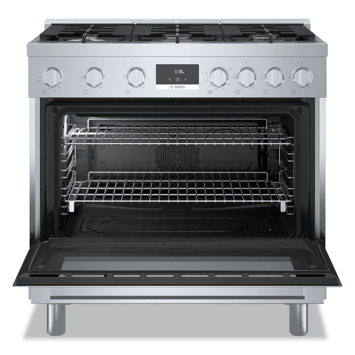 Cuisinière à gaz amovible Bosch de série 800 de 3,4 pi3 de style industriel - HGS8655UC