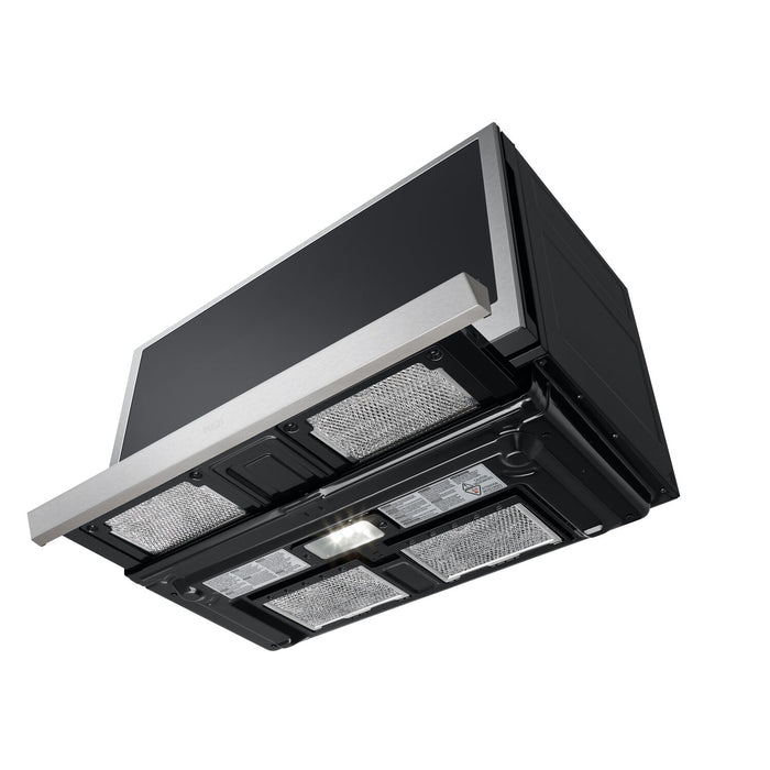 Four à micro-ondes à hotte intégrée LG de 2,1 pi³ avec ExtendaVentMC et cuisson par capteur - acier inoxydable Smudge-ProofMD - MVEL2137F