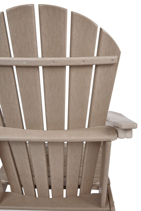 Chaise Adirondack Bask pour la terrasse à l’extérieur - plastique à haute densité, résistante aux rayons UV et aux intempéries - taupe