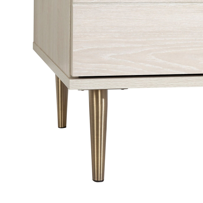 Commode verticale somptueuse Lake de 29 po (L) x 52 po (H) à 5 tiroirs pour la chambre à coucher, fabriquée au Canada - blanche