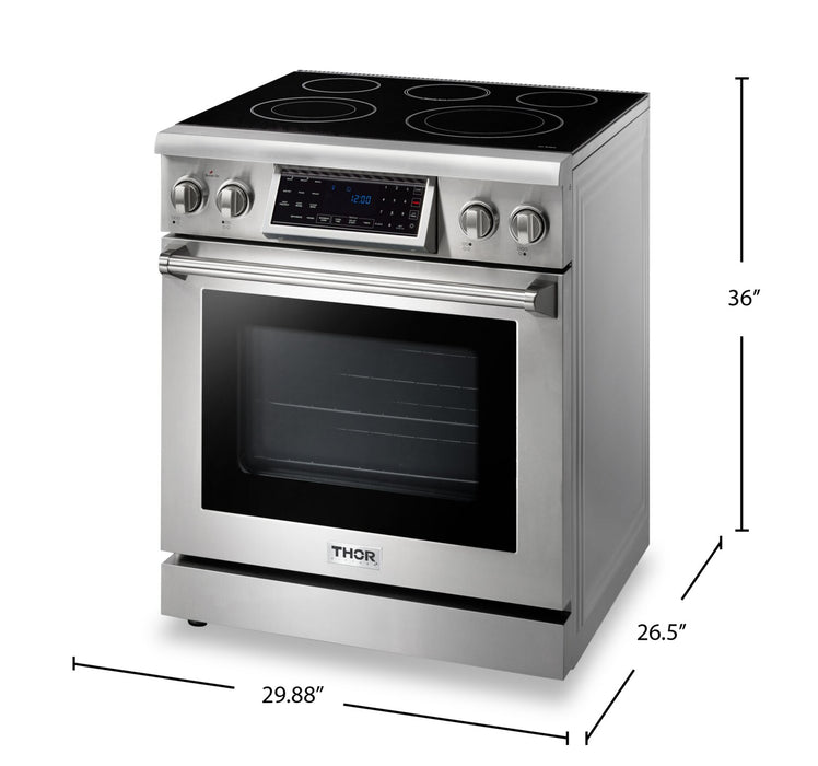 Cuisinière professionnelle électrique Thor Kitchen de 4,55 pi³ à panneau inclinable - TRE3001