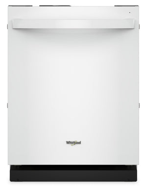 Lave-vaisselle encastré Whirlpool de 24 po et de 44 dBA avec commandes sur le dessus - blanc - WDT550SAPW