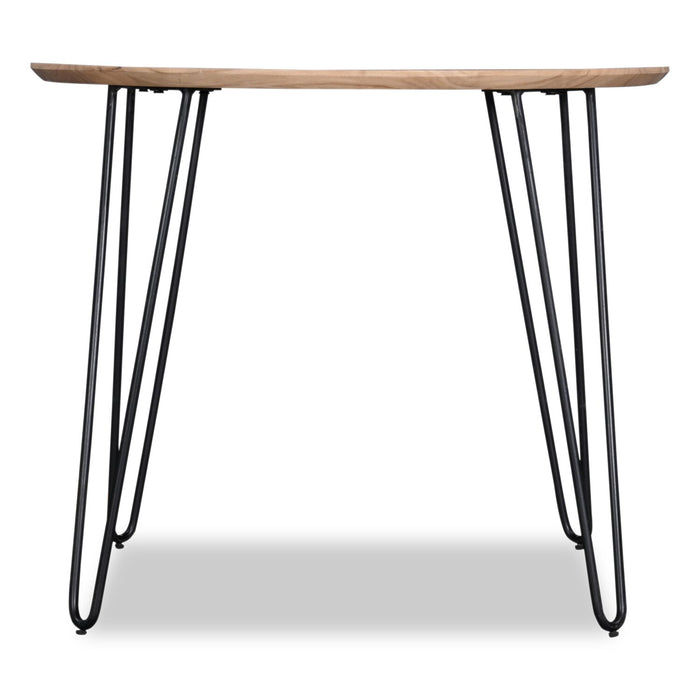 Table de salle à manger ronde Miya de 36 po (L) en acacia et métal - naturelle