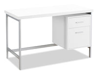 Bureau Lindsay de 47,25 po à 2 tiroirs - blanc