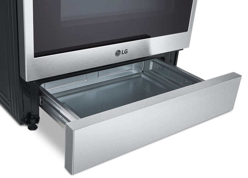 Cuisinière intelligente à gaz LG de 6,3 pi³ avec hublot InstaViewMD et convection ProBake ConvectionMD - acier inoxydable Smudge-ProofMD - LSGL6335F