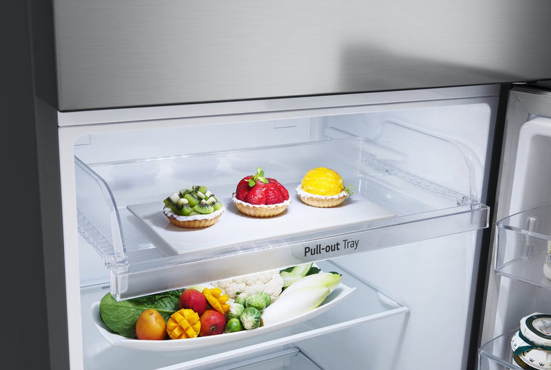 Réfrigérateur LG de 13 pi³ et de 28 po à congélateur supérieur - argenté platine- LT13C2000V