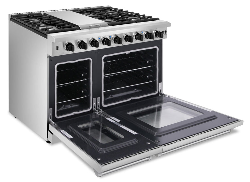 Cuisinière professionnelle à gaz Thor Kitchen de 6,8 pi³ à six brûleurs – LRG4807U-SS