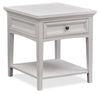 Table de bout traditionnelle Heron Cove de 20 po avec rangement et tablette - pin blanc