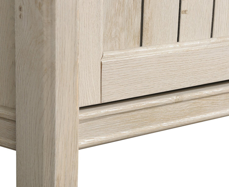 Armoire de rangement décorative Costa de 31,3 po - marron blanchi