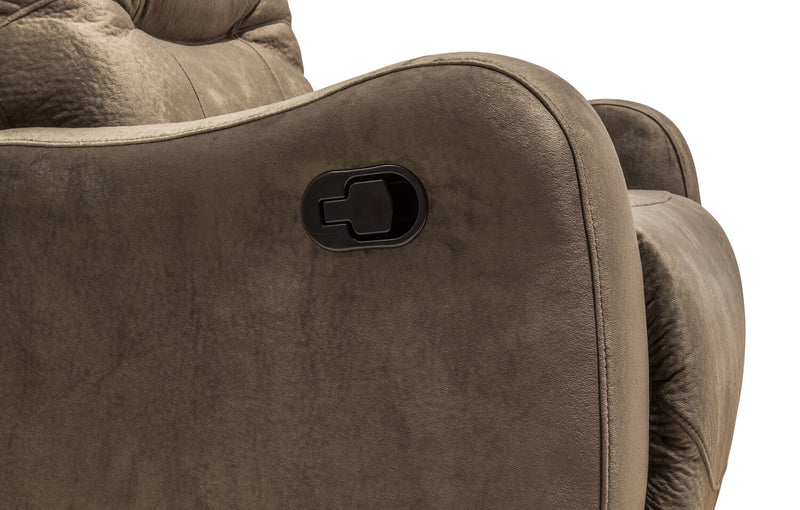 Fauteuil inclinable Everett de 33,5 po fabriqué au Canada en tissu - brun chocolat