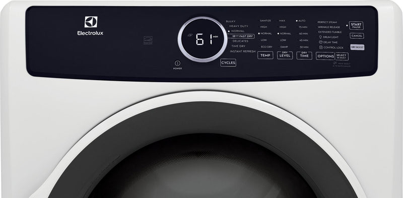 Laveuse à chargement frontal de 5,2 pi³ et sécheuse électrique de 8 pi³ de Electrolux – blanches