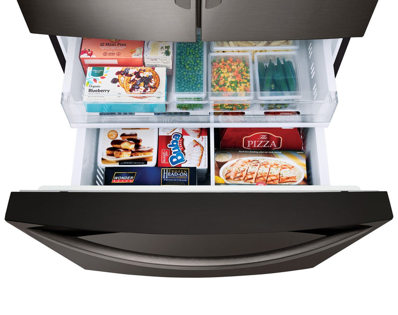 Réfrigérateur LG de 28 pi³ et de 36 po à portes françaises - acier inoxydable noir Smudge-ProofMD - LRFS28XBD