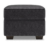 Pouf personnalisable Roll de Sofa Lab de 24 po fabriqué au Canada en tissu de chenille - gris Luxury Charcoal