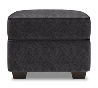  Pouf Roll de Sofa Lab de 24 po fabriqué au Canada en tissu de chenille - gris Luxury Charcoal 