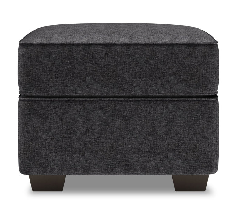 Pouf personnalisable Roll de Sofa Lab de 24 po fabriqué au Canada en tissu de chenille - gris Luxury Charcoal