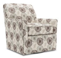  Fauteuil d’appoint pivotant Sofa Lab de 31 po fabriqué au Canada en tissu - Stone multicolore 
