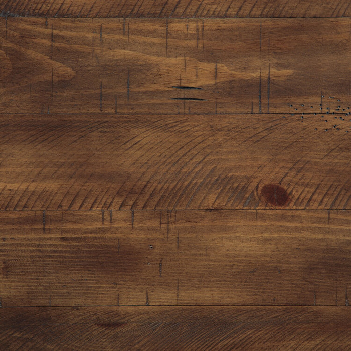 Table de bout rustique Benjy de 24 po avec rangement - bois deux teintes