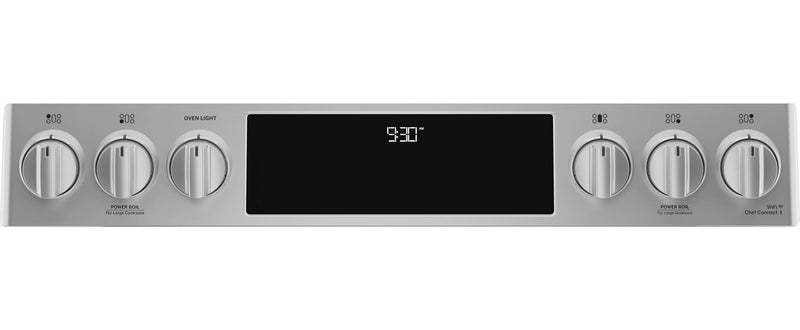 Cuisinière intelligente hybride Profile de 5,6 pi³ avec convection européenne véritable - acier inoxydable résistant aux traces de doigts - PC2S930YPFS