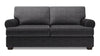 Sofa personnalisable Roll de Sofa Lab de 76 po de format condo fabriqué au Canada en tissu de chenille avec accoudoirs enroulés - gris Luxury Charcoal