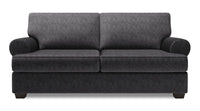  Sofa Roll de Sofa Lab de 76 po de format condo fabriqué au Canada en tissu de chenille - gris Luxury Charcoal 