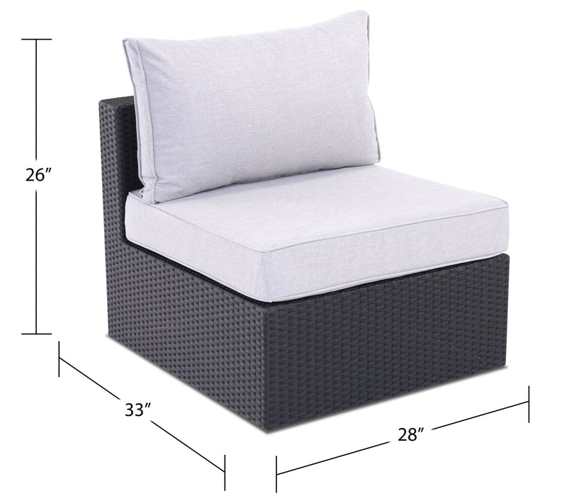 Fauteuil sans accoudoirs Minnesota pour la terrasse - gris