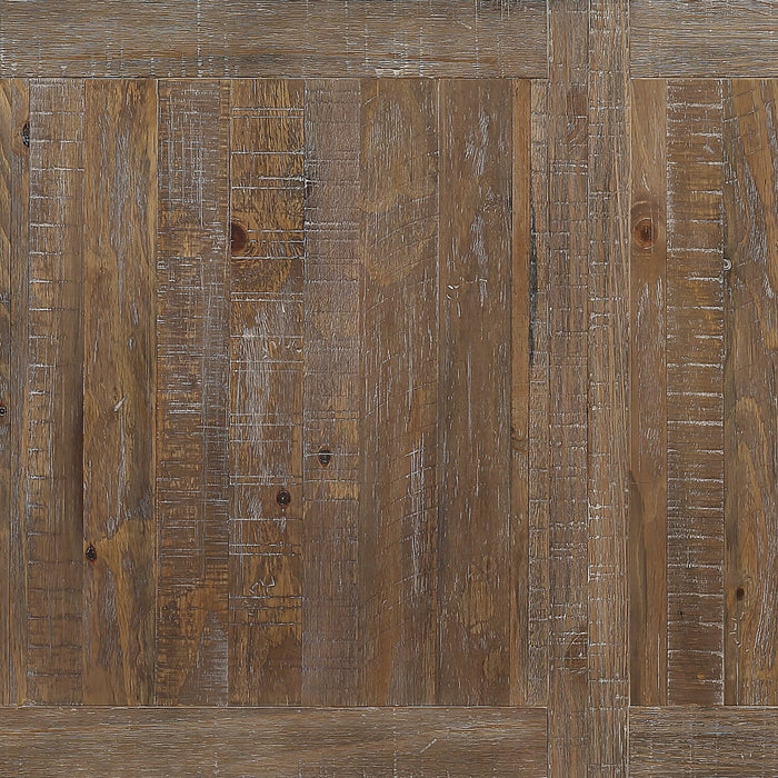 Ensemble de salle à manger Cedar 5 pièces en pin avec table de 72,07 po (L) avec base à tréteaux et 4 chaises - brun