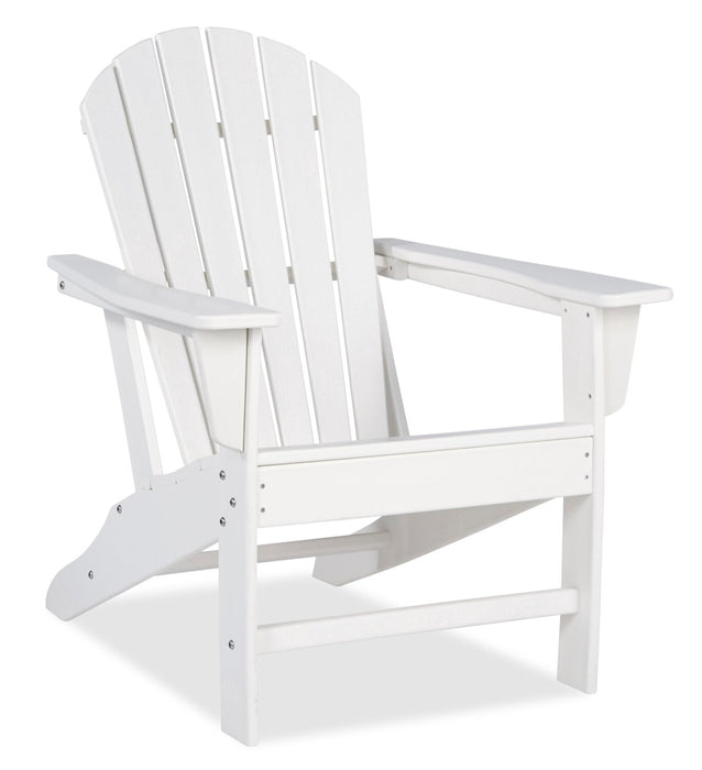 Chaise Adirondack Bask pour la terrasse à l’extérieur - plastique à haute densité, résistante aux rayons UV et aux intempéries - blanche