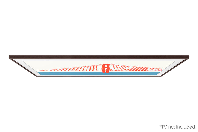 Cadre personnalisable Samsung pour The Frame TV 85\"- Brun moderne