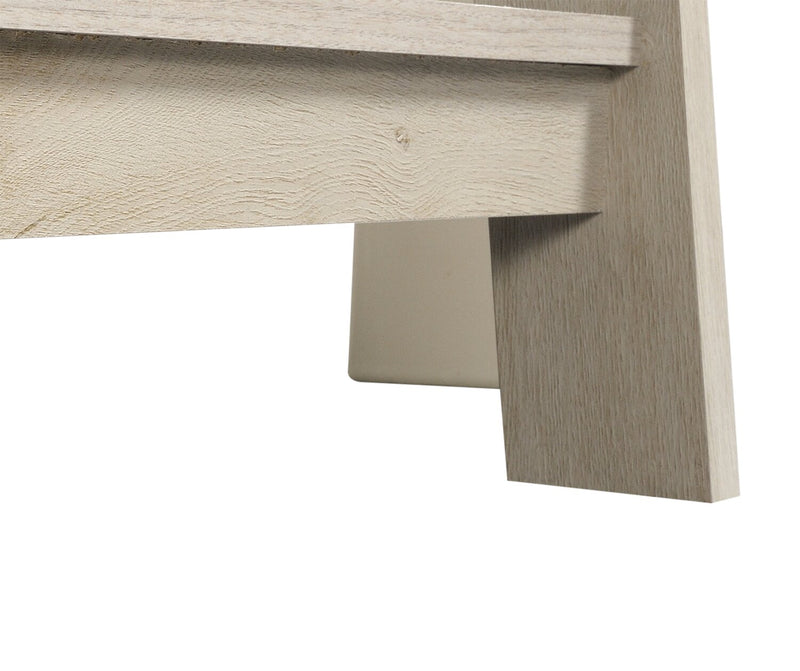 Bibliothèque Kyree de 23,54 po de type échelle à 5 tablettes - marron blanchi 