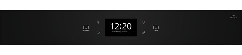 Four mural combiné électrique Whirlpool de 5 pi³ et de 30 po avec convection véritable - acier inoxydable noir avec fini PrintShieldMC - WOEC7030PV