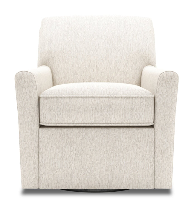 Fauteuil d’appoint pivotant Sofa Lab personnalisable de 31 po fabriqué au Canada en tissu de chenille - beige Luxury Sand