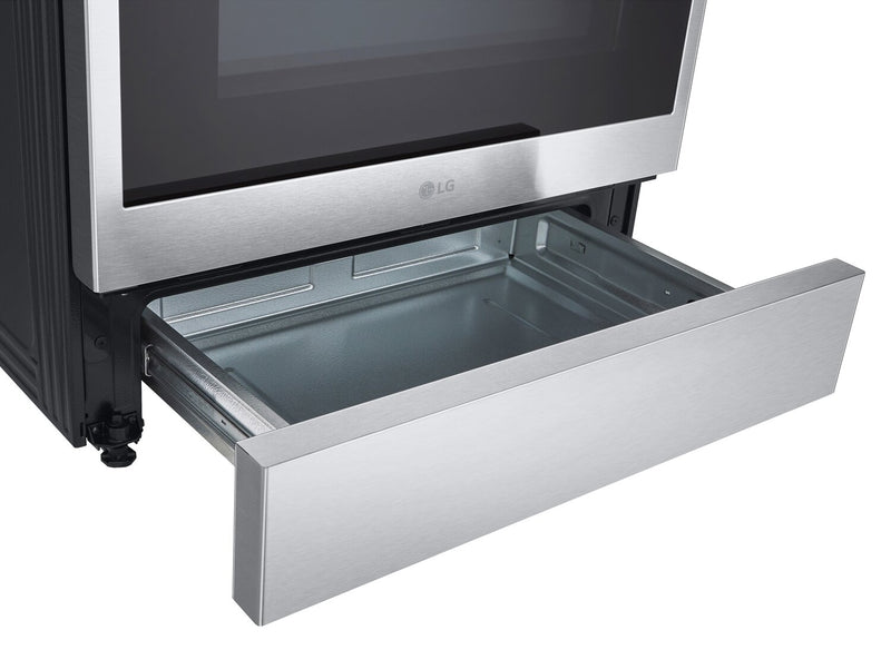 Cuisinière intelligente à induction LG de 6,3 pi³ avec hublot InstaViewMD et friture à air - acier inoxydable Smudge-ProofMD - LSIL6336F