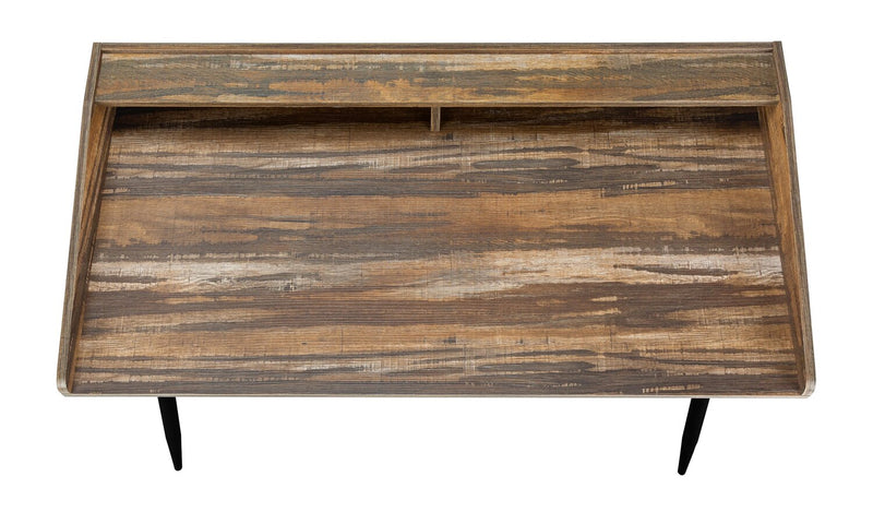 Bureau Jeremy de 47,25 po avec petite crédence - brun