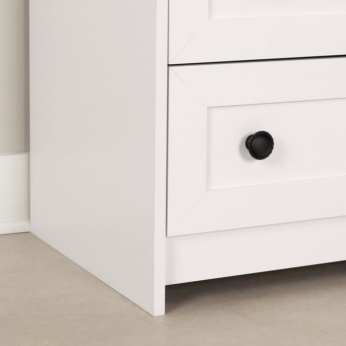 Table à langer Zoe pour bébé avec tiroirs de rangement - blanche