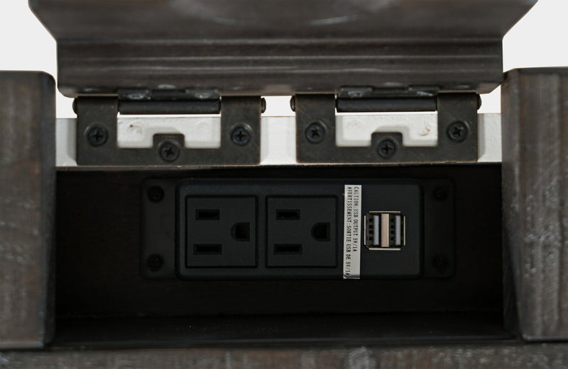 Bureau Madison County de 50 po à 3 tiroirs - blanc rétro avec brun de style bois de grange 