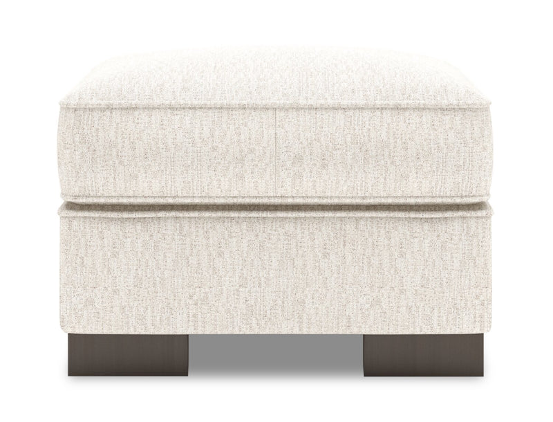 Pouf personnalisable Track de Sofa Lab de 24 po fabriqué au Canada en tissu de chenille - beige Luxury Sand
