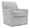 Fauteuil d’appoint pivotant Sofa Lab personnalisable de 31 po fabriqué au Canada en tissu d’apparence lin - gris Luna Domino