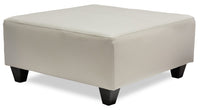 Pouf Addison de 37 po fabriqué au Canada d’apparence cuir - beige