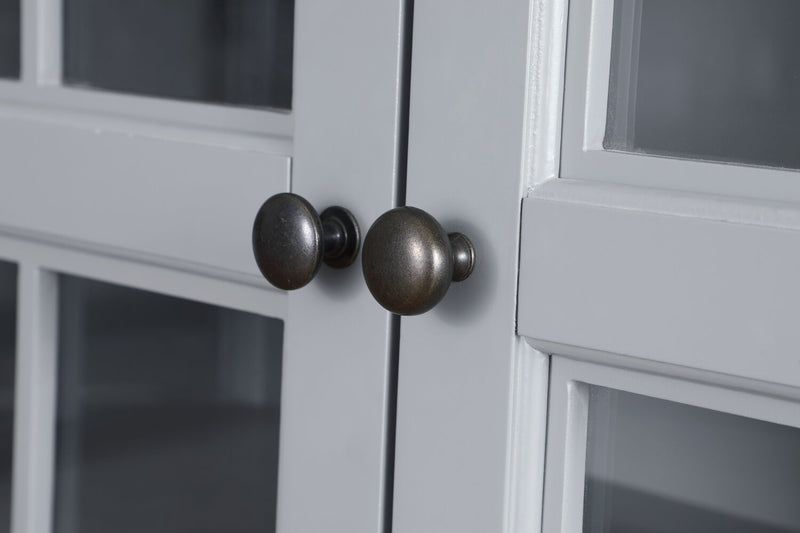 Armoire vitrée Athena de 36 po - grise