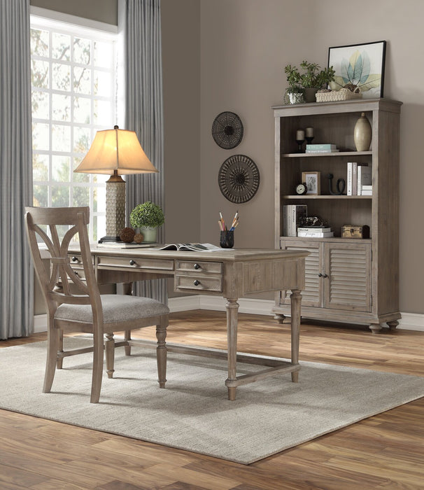 Bureau de travail Winston de 58 po à 3 tiroirs - bois de grève brun clair