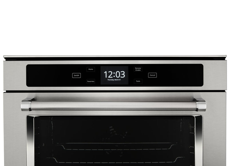 Four mural simple KitchenAid de 2,9 pi3 avec convection véritable - YKOSC504PPS